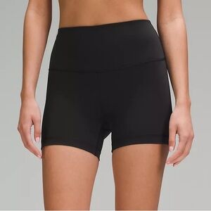lululemon black wunder train high rise short 4” size 4 NWT
